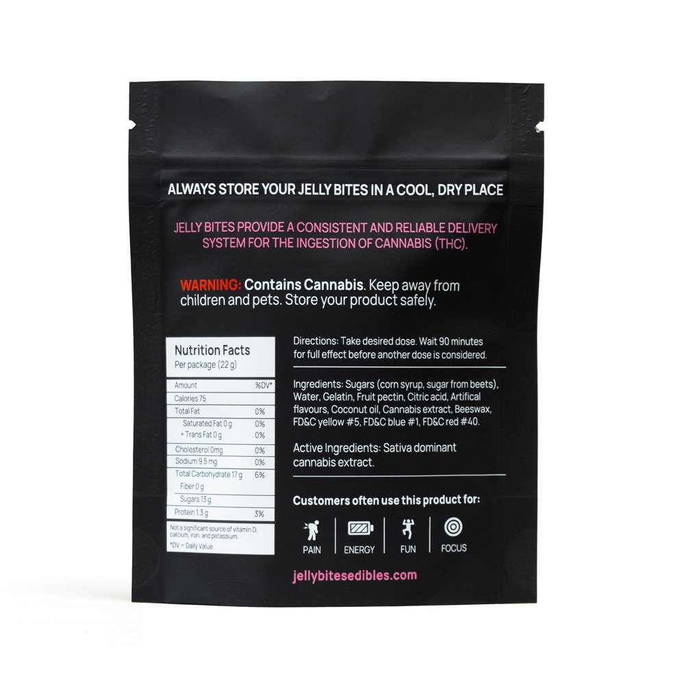 twisted extracts – sativa regular strength jelly bites (100mg thc) – fruit punch mix