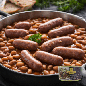 ON SALE- Best Before: 09/06/24 Toulouse Sausages w/ Beans 1280g - Jean Larnaudie